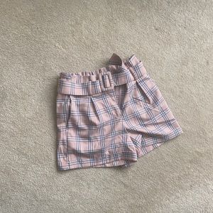 Plaid shorts high waist